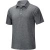 imageMAGCOMSEN Mens ShortSleeve PoloGolf Shirts for Men 3Button Moisture WickingAthletic Outdoor Collared TShirtDark Grey