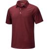 imageMAGCOMSEN Mens ShortSleeve PoloGolf Shirts for Men 3Button Moisture WickingAthletic Outdoor Collared TShirtWine Red