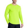 imageMAGCOMSEN Mens UPF 50 Shirts Long Sleeve UV Protection Quick Dry TShirt Rash Guard for Fishing Running BeachFluorescent Green