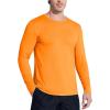 imageMAGCOMSEN Mens UPF 50 Shirts Long Sleeve UV Protection Quick Dry TShirt Rash Guard for Fishing Running BeachOrange