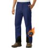imageMAGCOMSEN Snow Pants Men Waterproof with Zipper Bottom Winter Softshell Ski Pants Fleece Lined Hiking Snowboard PantsNavy