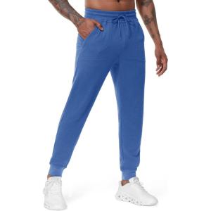 imageMAGCOMSEN Mens Joggers Athletic Running Pants Workout Gym Lightweight Sweatpants with Pockets Tappered Track Jogging PantsBluegrey