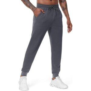 imageMAGCOMSEN Mens Joggers Athletic Running Pants Workout Gym Lightweight Sweatpants with Pockets Tappered Track Jogging PantsDarkgrey