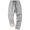 imageMAGCOMSEN Mens Winter Fleece Pants Sherpa Lined Sweatpants Thicken Warm Athletic Pants Sports Jogger PantsLight Grey