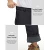 imageMAGCOMSEN Mens Snow Ski Pants Water Resistant Softshell Fleece Lined Outdoor Hiking Pants with 3 Zipper PocketsBlack