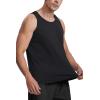 imageMAGCOMSEN Mens Tank Top Cotton Sleeveless Shirt Lightweight Muscle Tank Tee ShirtBlack