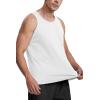 imageMAGCOMSEN Mens Tank Top Cotton Sleeveless Shirt Lightweight Muscle Tank Tee ShirtWhite