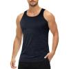 imageMAGCOMSEN Mens Tank Tops Quick Dry Workout Sleeveless Gym Muscle Shirts Athletic Bodybuilding Tee ShirtBlack