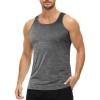 imageMAGCOMSEN Mens Tank Tops Quick Dry Workout Sleeveless Gym Muscle Shirts Athletic Bodybuilding Tee ShirtDark Grey