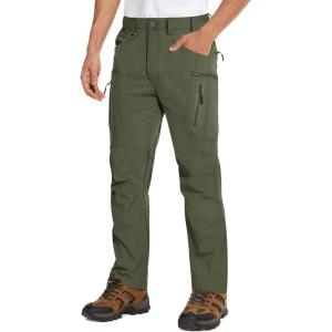 imageMAGCOMSEN Mens Tactical Pants Water Repellent 8 Pockets Ripstop Hiking Trousers Lightweight Work PantsArmy Green