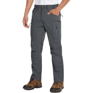 imageMAGCOMSEN Mens Tactical Pants Water Repellent 8 Pockets Ripstop Hiking Trousers Lightweight Work PantsGrey