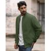imageMAGCOMSEN Mens Bomber Jacket Warm Zip Up Spring Coat Lightweight Casual Windbreaker Pilot Jacket with PocketsArmy Green