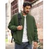 imageMAGCOMSEN Mens Bomber Jacket Warm Zip Up Spring Coat Lightweight Casual Windbreaker Pilot Jacket with PocketsArmy Green