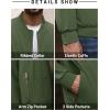 imageMAGCOMSEN Mens Bomber Jacket Warm Zip Up Spring Coat Lightweight Casual Windbreaker Pilot Jacket with PocketsArmy Green