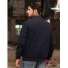 imageMAGCOMSEN Mens Bomber Jacket Warm Zip Up Spring Coat Lightweight Casual Windbreaker Pilot Jacket with PocketsBlack