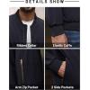 imageMAGCOMSEN Mens Bomber Jacket Warm Zip Up Spring Coat Lightweight Casual Windbreaker Pilot Jacket with PocketsBlack