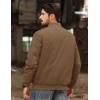 imageMAGCOMSEN Mens Bomber Jacket Warm Zip Up Spring Coat Lightweight Casual Windbreaker Pilot Jacket with PocketsBrown