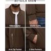 imageMAGCOMSEN Mens Bomber Jacket Warm Zip Up Spring Coat Lightweight Casual Windbreaker Pilot Jacket with PocketsCoffee