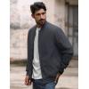 imageMAGCOMSEN Mens Bomber Jacket Warm Zip Up Spring Coat Lightweight Casual Windbreaker Pilot Jacket with PocketsGrey