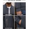 imageMAGCOMSEN Mens Bomber Jacket Warm Zip Up Spring Coat Lightweight Casual Windbreaker Pilot Jacket with PocketsGrey