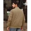 imageMAGCOMSEN Mens Bomber Jacket Warm Zip Up Spring Coat Lightweight Casual Windbreaker Pilot Jacket with PocketsKhaki