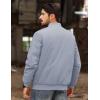 imageMAGCOMSEN Mens Bomber Jacket Warm Zip Up Spring Coat Lightweight Casual Windbreaker Pilot Jacket with PocketsLight Grey