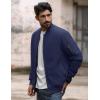 imageMAGCOMSEN Mens Bomber Jacket Warm Zip Up Spring Coat Lightweight Casual Windbreaker Pilot Jacket with PocketsNavy