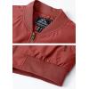 imageMAGCOMSEN Mens Bomber Jacket Warm Zip Up Spring Coat Lightweight Casual Windbreaker Pilot Jacket with PocketsOrange Red
