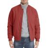 imageMAGCOMSEN Mens Bomber Jacket Warm Zip Up Spring Coat Lightweight Casual Windbreaker Pilot Jacket with PocketsOrange Red