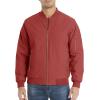 imageMAGCOMSEN Mens Bomber Jacket Warm Zip Up Spring Coat Lightweight Casual Windbreaker Pilot Jacket with PocketsOrange Red