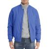 imageMAGCOMSEN Mens Bomber Jacket Warm Zip Up Spring Coat Lightweight Casual Windbreaker Pilot Jacket with PocketsRoyal Blue