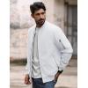 imageMAGCOMSEN Mens Bomber Jacket Warm Zip Up Spring Coat Lightweight Casual Windbreaker Pilot Jacket with PocketsWhite