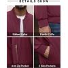 imageMAGCOMSEN Mens Bomber Jacket Warm Zip Up Spring Coat Lightweight Casual Windbreaker Pilot Jacket with PocketsWine Red