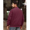 imageMAGCOMSEN Mens Bomber Jacket Warm Zip Up Spring Coat Lightweight Casual Windbreaker Pilot Jacket with PocketsWine Red