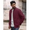 imageMAGCOMSEN Mens Bomber Jacket Warm Zip Up Spring Coat Lightweight Casual Windbreaker Pilot Jacket with PocketsWine Red