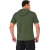 imageMAGCOMSEN Mens Short Sleeve Hoodie Cotton Hooded T Shirts Lightweight Sweatshirt Hoodies PulloverArmy Green