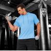 imageMAGCOMSEN Mens Short Sleeve Hoodie Cotton Hooded T Shirts Lightweight Sweatshirt Hoodies PulloverBlue