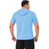imageMAGCOMSEN Mens Short Sleeve Hoodie Cotton Hooded T Shirts Lightweight Sweatshirt Hoodies PulloverBlue