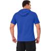 imageMAGCOMSEN Mens Short Sleeve Hoodie Cotton Hooded T Shirts Lightweight Sweatshirt Hoodies PulloverColor Blue