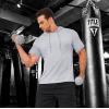 imageMAGCOMSEN Mens Short Sleeve Hoodie Cotton Hooded T Shirts Lightweight Sweatshirt Hoodies PulloverGray