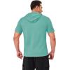 imageMAGCOMSEN Mens Short Sleeve Hoodie Cotton Hooded T Shirts Lightweight Sweatshirt Hoodies PulloverGrey Green