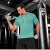 imageMAGCOMSEN Mens Short Sleeve Hoodie Cotton Hooded T Shirts Lightweight Sweatshirt Hoodies PulloverGrey Green