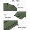 imageMAGCOMSEN Mens TShirts Short Sleeve Crew Neck Cotton Tshirts Casual Summer T Shirts Classic Basic TeesArmy Green
