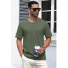 imageMAGCOMSEN Mens TShirts Short Sleeve Crew Neck Cotton Tshirts Casual Summer T Shirts Classic Basic TeesArmy Green