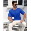 imageMAGCOMSEN Mens TShirts Short Sleeve Crew Neck Cotton Tshirts Casual Summer T Shirts Classic Basic TeesColor Blue