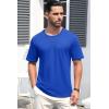 imageMAGCOMSEN Mens TShirts Short Sleeve Crew Neck Cotton Tshirts Casual Summer T Shirts Classic Basic TeesColor Blue