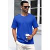 imageMAGCOMSEN Mens TShirts Short Sleeve Crew Neck Cotton Tshirts Casual Summer T Shirts Classic Basic TeesColor Blue