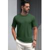 imageMAGCOMSEN Mens TShirts Short Sleeve Crew Neck Cotton Tshirts Casual Summer T Shirts Classic Basic TeesDark Green