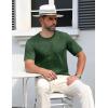imageMAGCOMSEN Mens TShirts Short Sleeve Crew Neck Cotton Tshirts Casual Summer T Shirts Classic Basic TeesDark Green