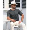imageMAGCOMSEN Mens TShirts Short Sleeve Crew Neck Cotton Tshirts Casual Summer T Shirts Classic Basic TeesDark Grey